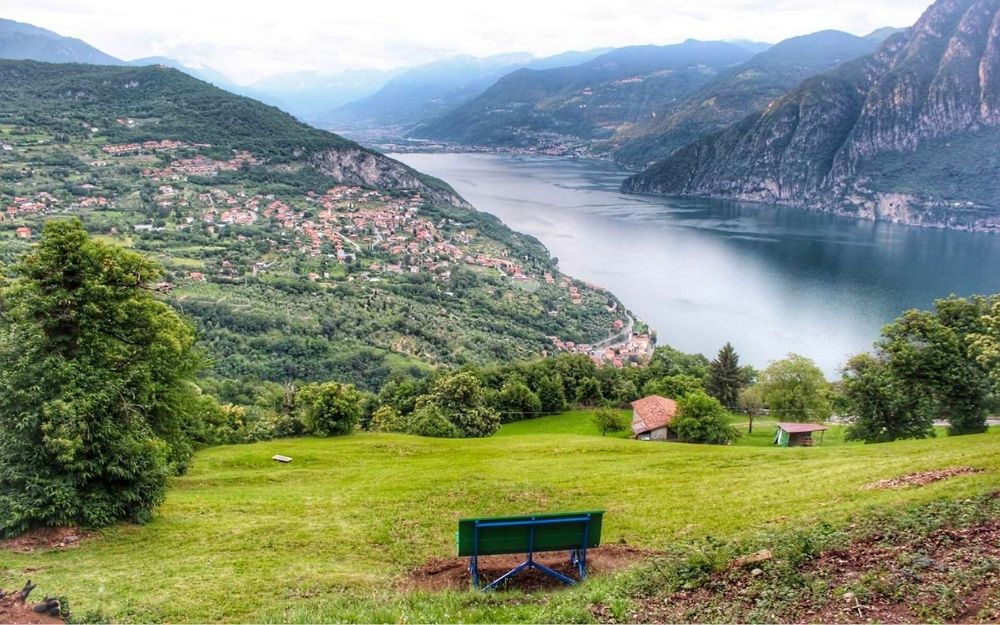 View from the Giant Bench in Riva di Solto - BergamoXP